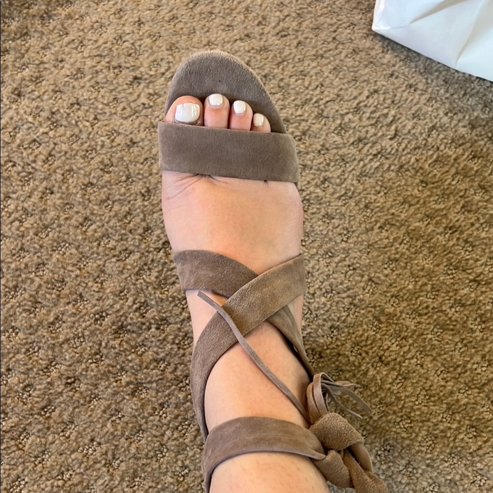 Elegant Tan Suede Women's Heels